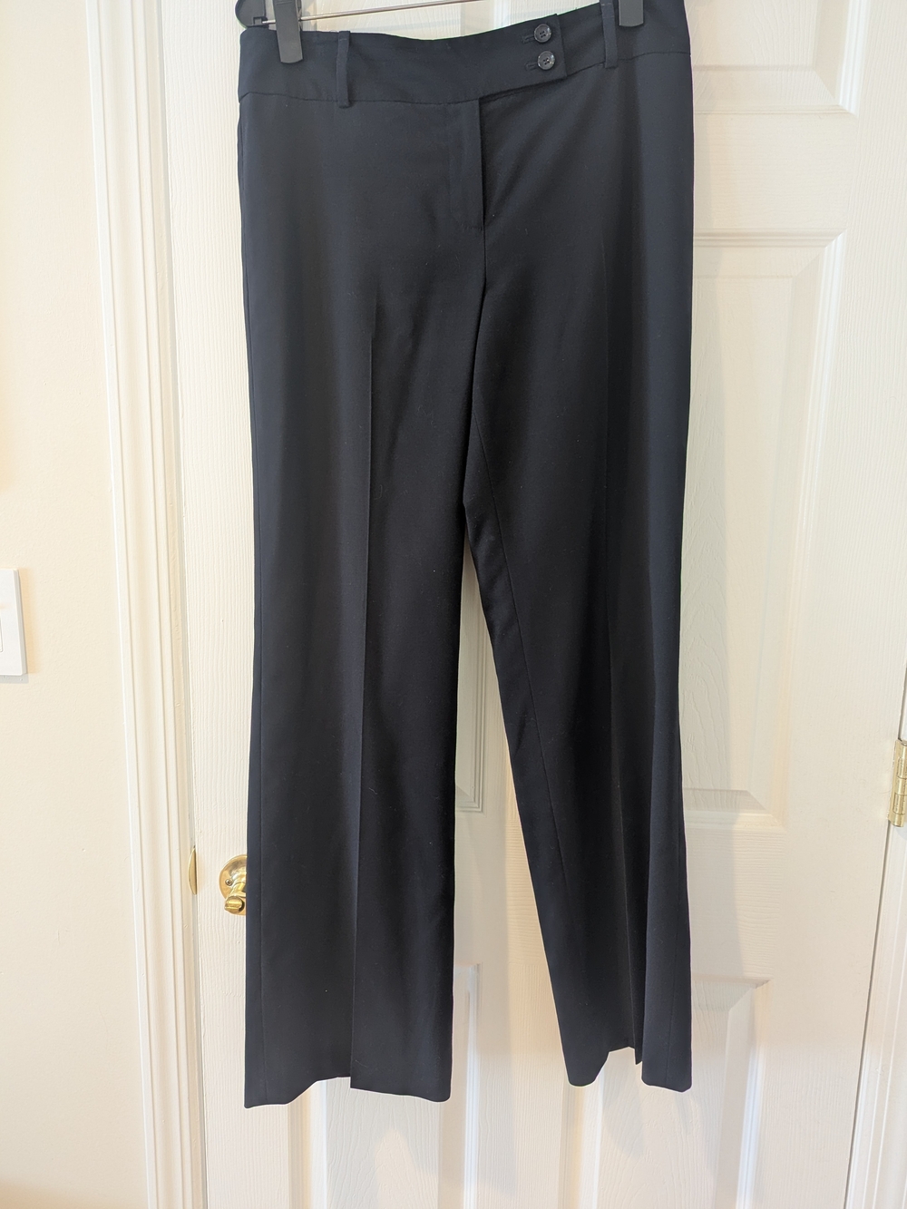 Ann Taylor Black Straight-Leg Work Trousers